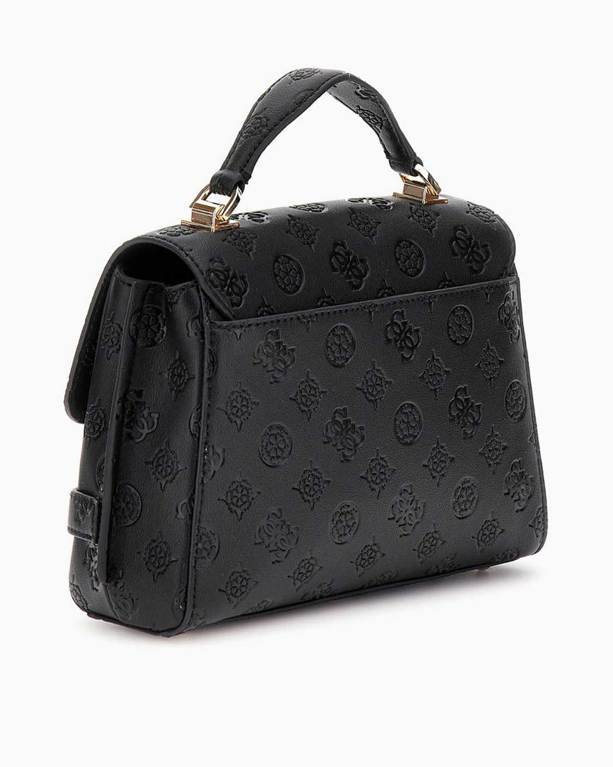 Guess Zarela Kapaklı El Çantası Black Logo