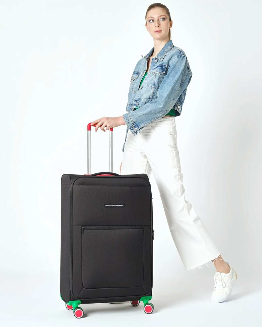 Benetton Büyük Boy Valiz Siyah