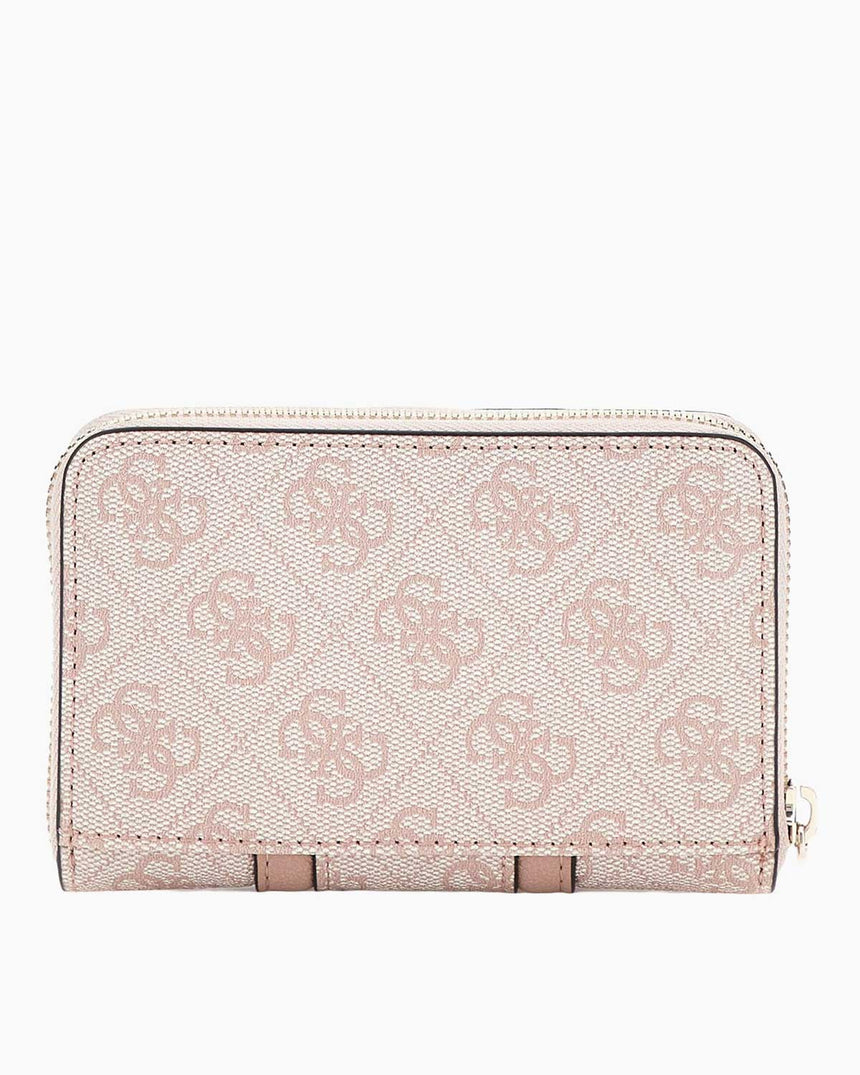 Guess Noreen Slg Medium Monogram Desenli Cüzdan Dusty Rose Logo