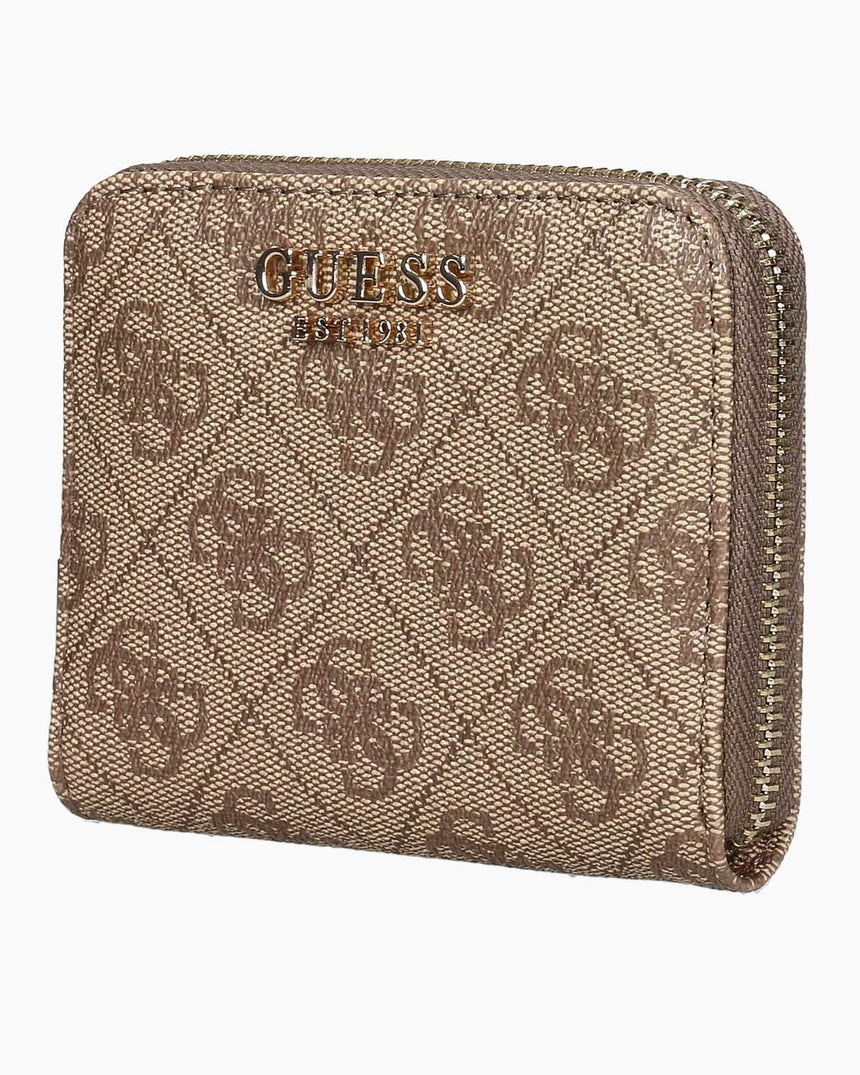 Guess Laurel Small Zip Around Cüzdan Latte Logo