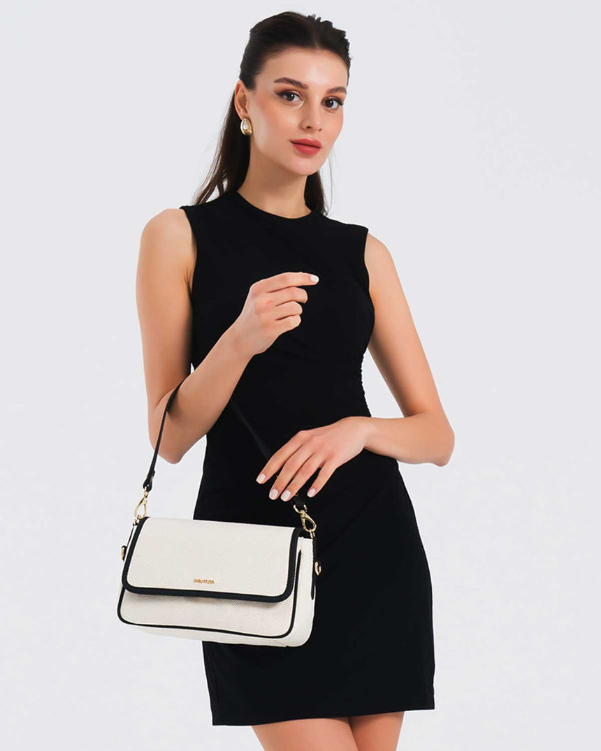 Nautica Omuz Çantası Bej - Siyah