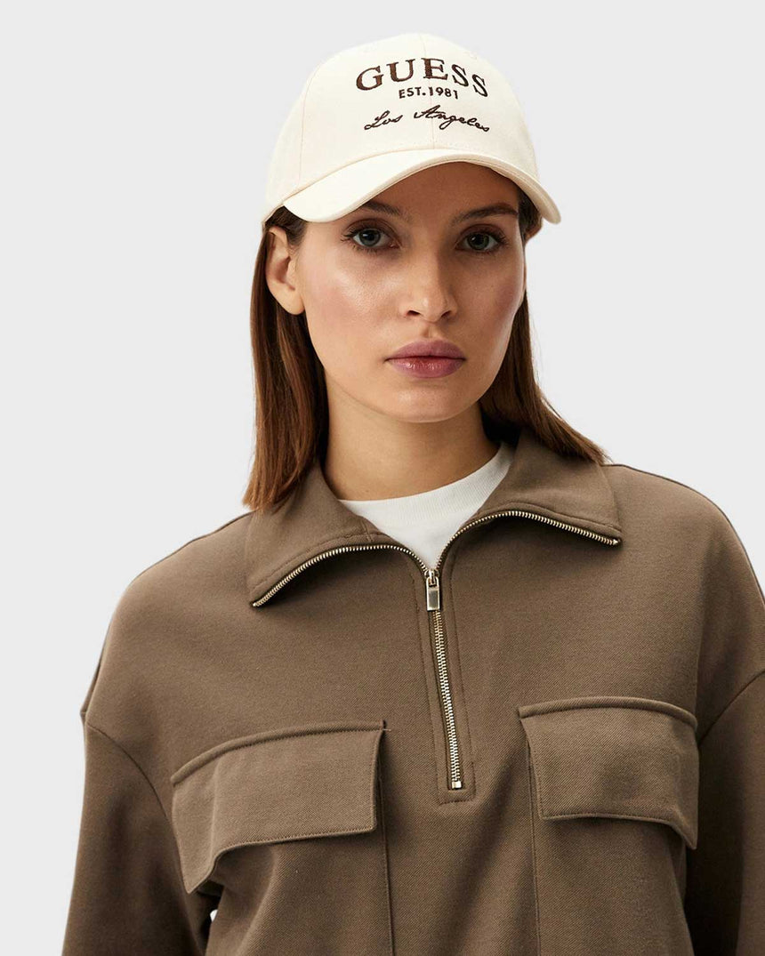 Guess Baseball Embroidered Logo Cap Ouicksand