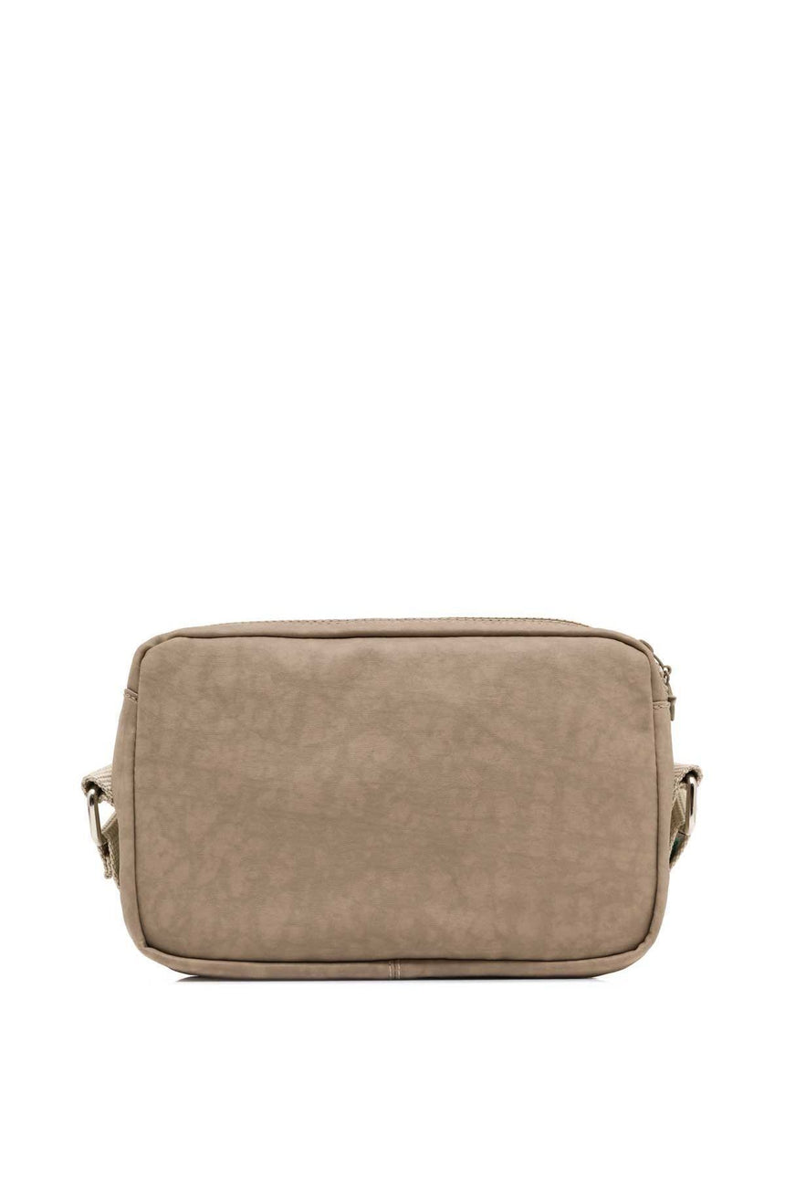 U.s Polo Assn Fermuarlı Ön Cepli Çapraz Askılı Kadın Çantası Açık Vizon