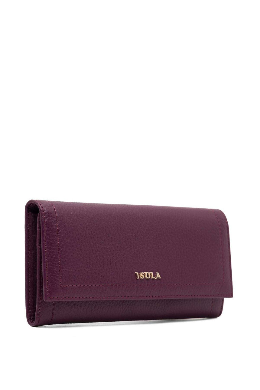 Isola Selly Kadın Hakiki Deri Cüzdan Mor