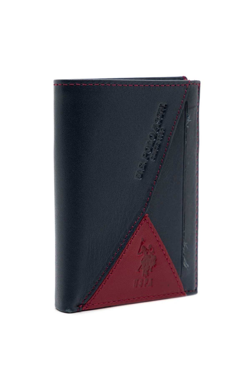 Us Polo Assn Kırmızı Detaylı Erkek Cüzdanı Lacivert