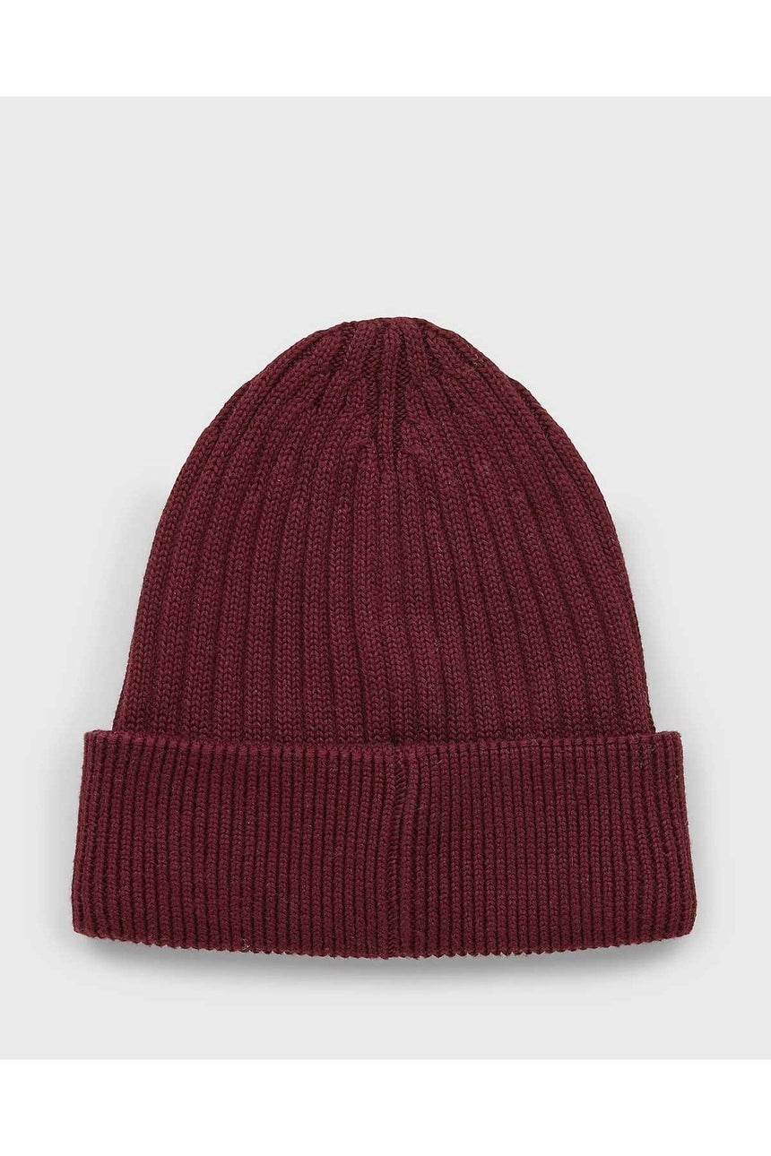 Tommy Hilfiger Knitted Hat Kadın Bere Deep Rouge
