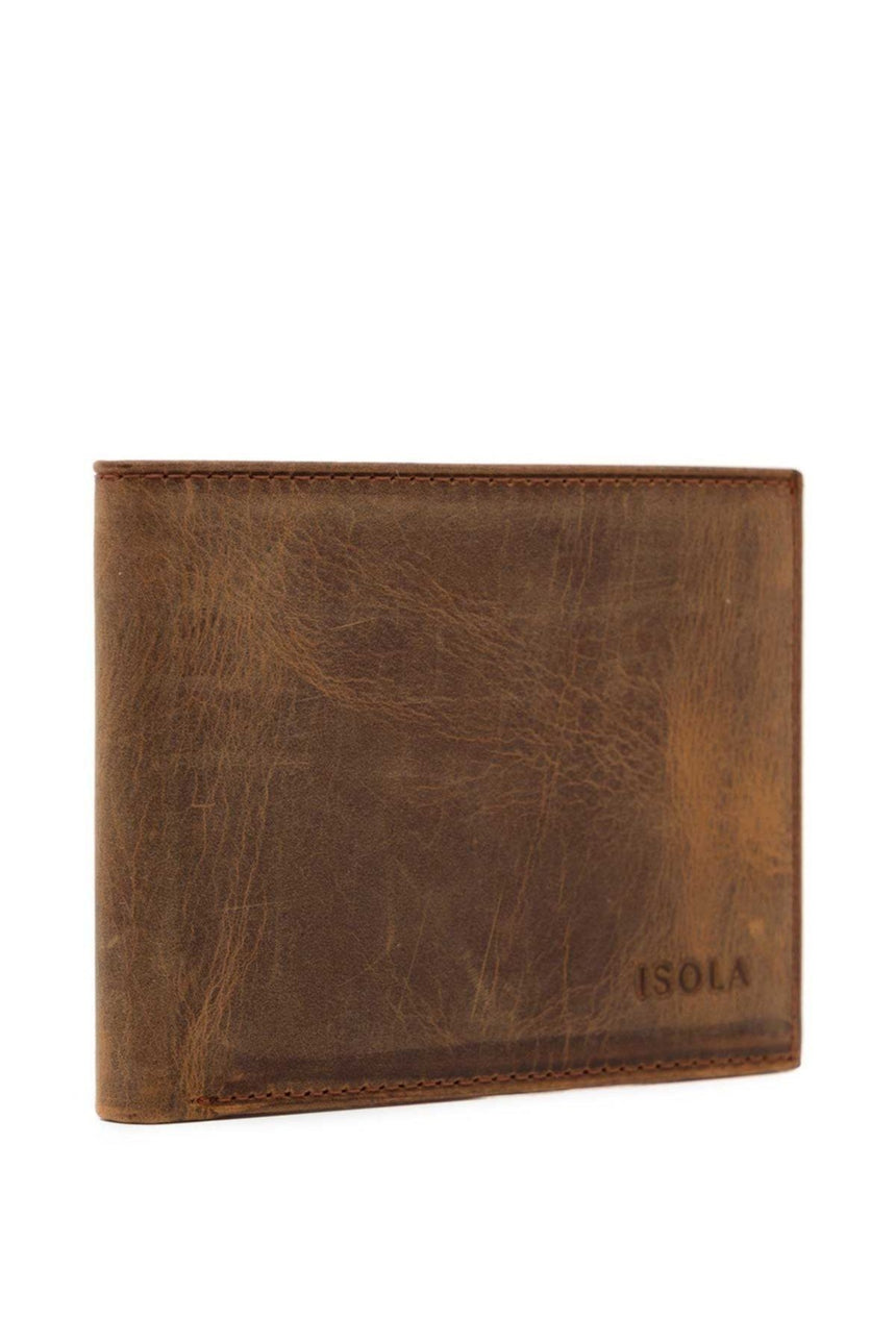 Isola Lionel Erkek Hakiki Deri Cüzdan Camel