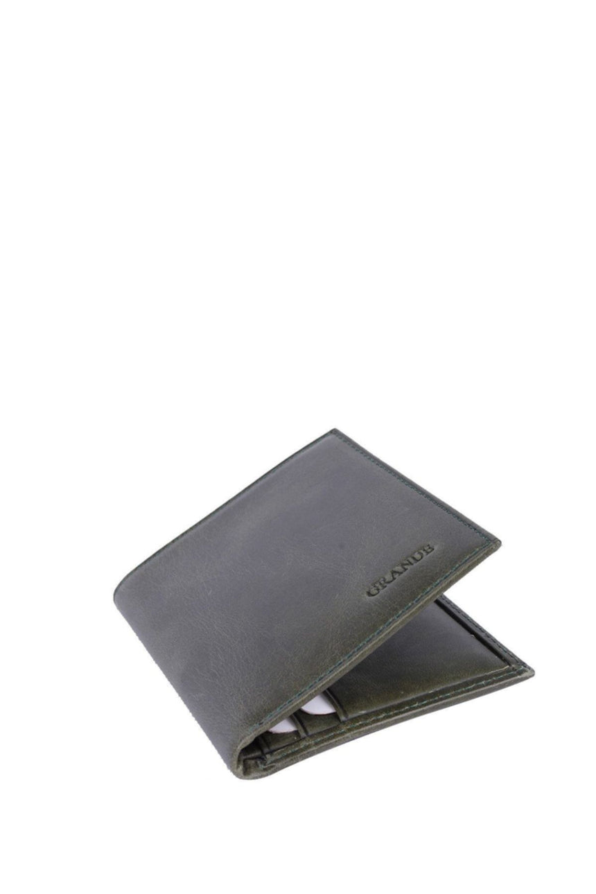 Grande 4 Kart Yuvalı Erkek El Portföyü Crazy Yeşil