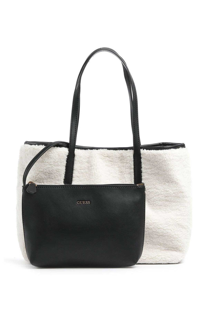 Guess Vikky Tote Kadın Omuz Çantası Natural Python