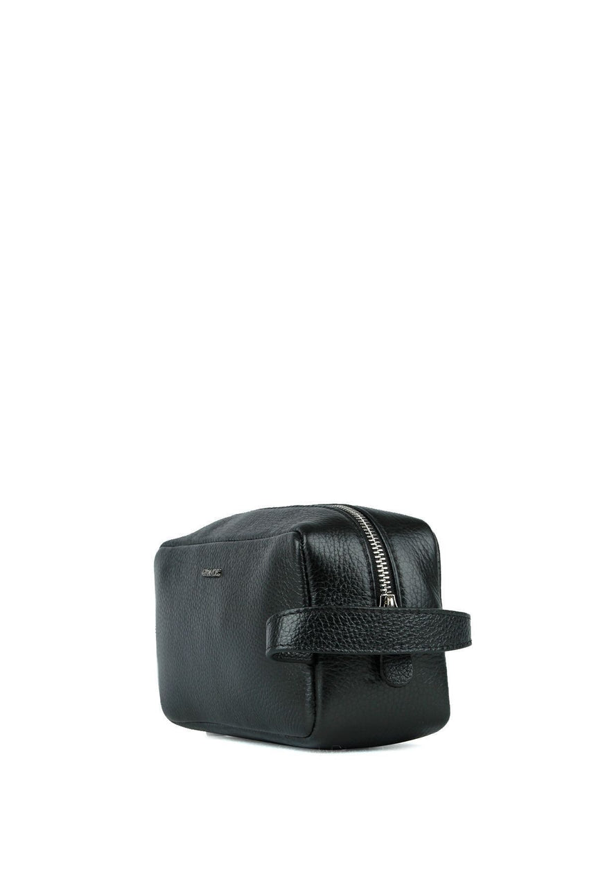 Grande Metal Logo Baskılı Erkek Aksesuar Çantası Siyah