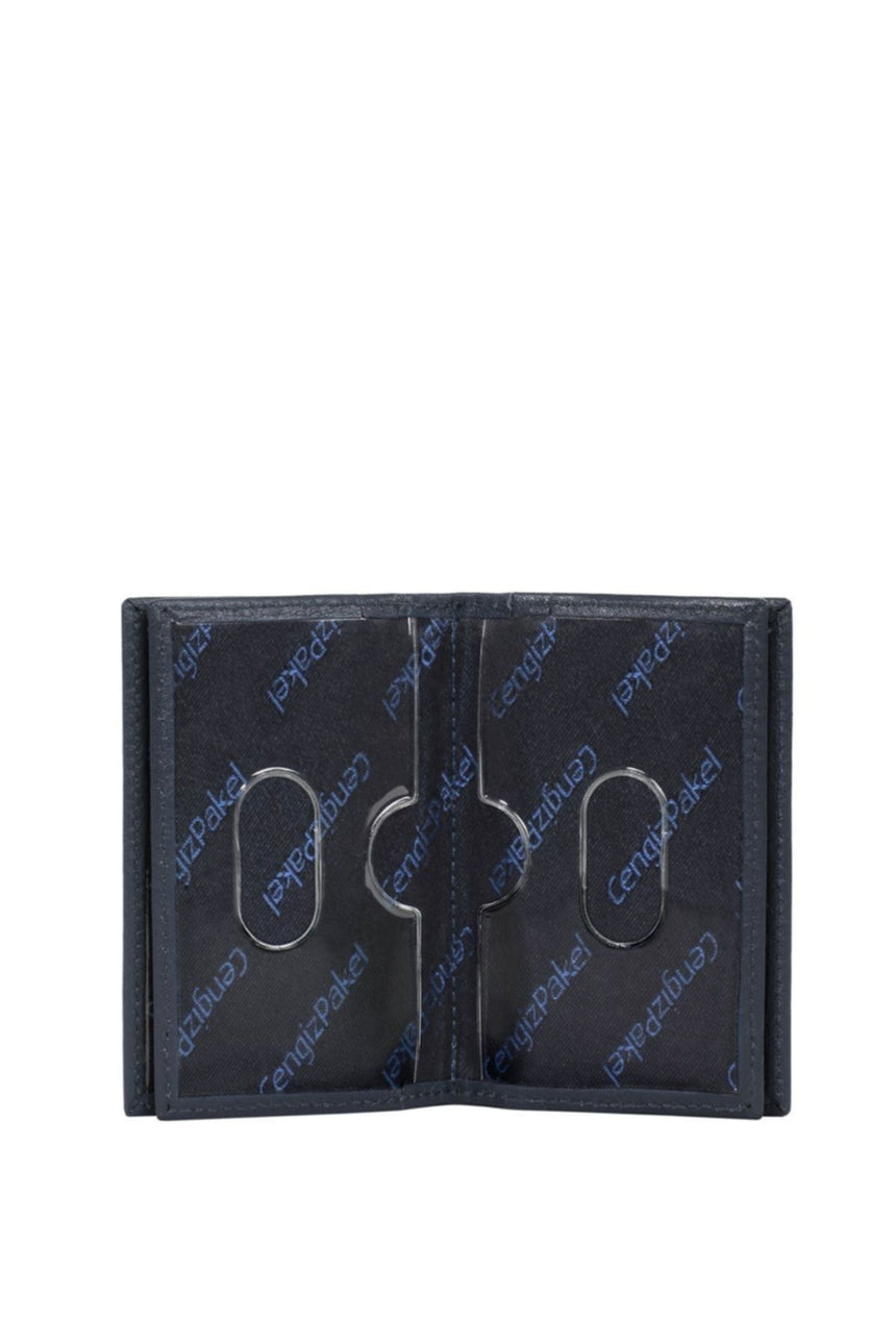 Cengiz 4 Blok Şeffaf Bölmeli Erkek Portföyü Lacivert