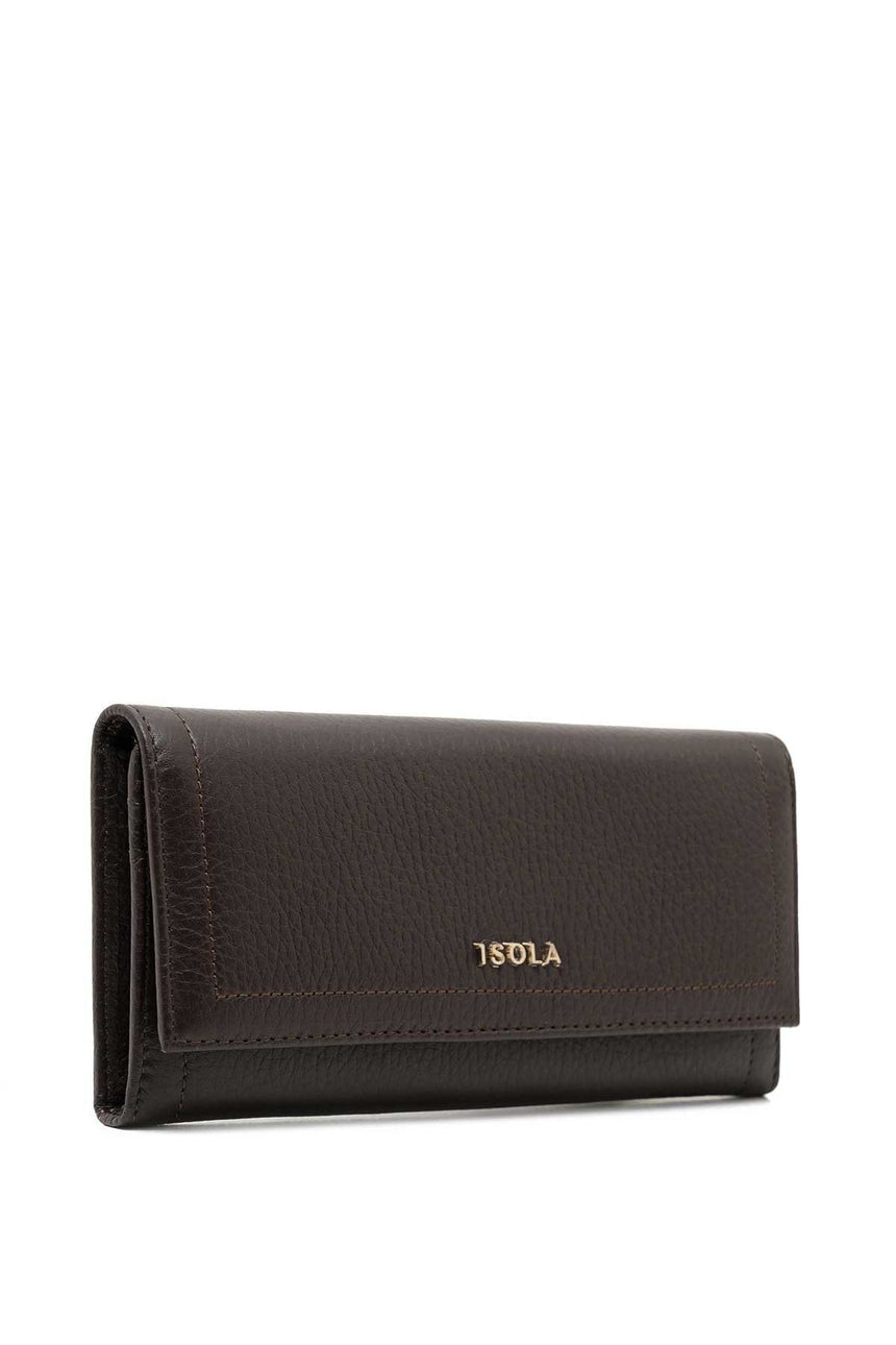 Isola Selly Kadın Hakiki Deri Cüzdan Kahve