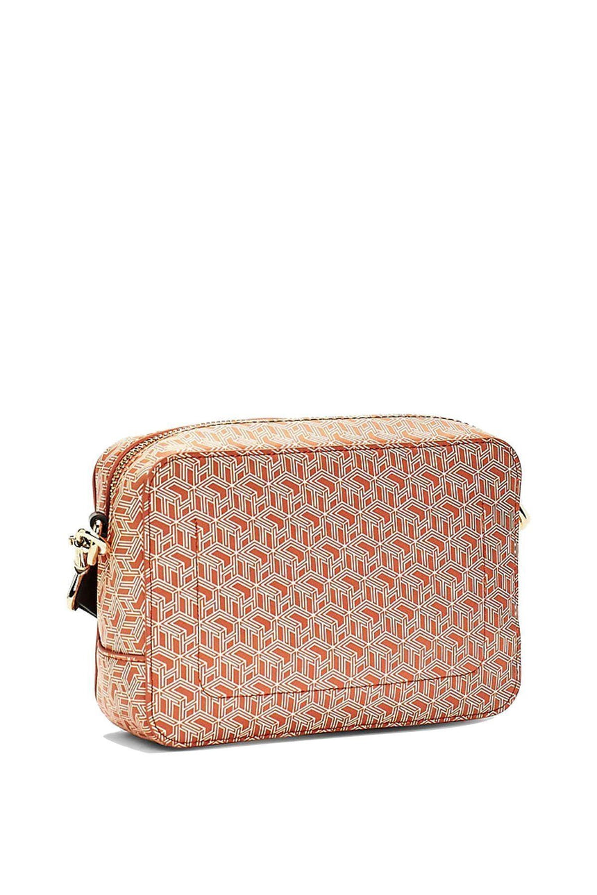 Tommy Hilfiger Iconic Tommy Camera Bag Monogram Çapraz Askılı Kadın Çantası Island Coral