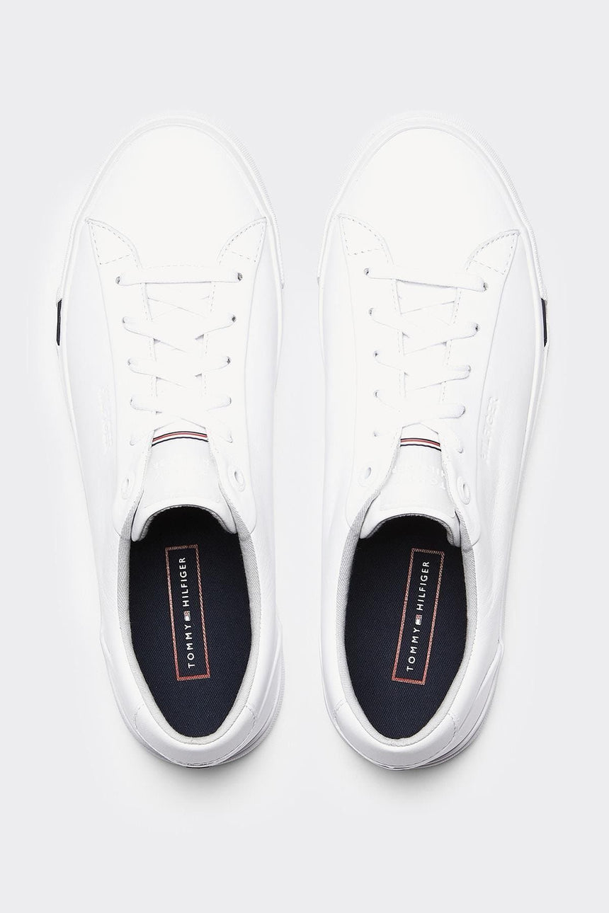 Tommy Hilfiger Corporate Leather Sneaker Erkek Sneakers White