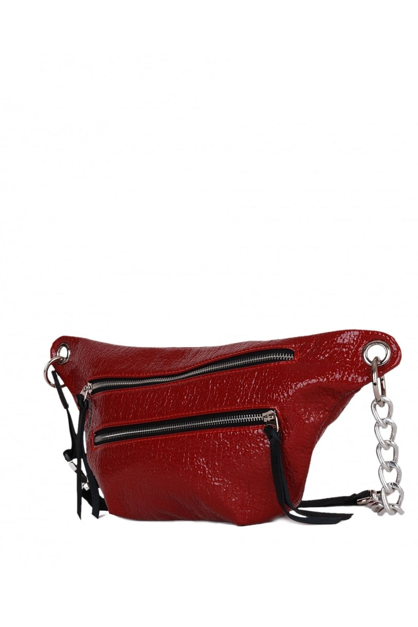 Jacquline Parlak Kadın Bel Çantası Mavi