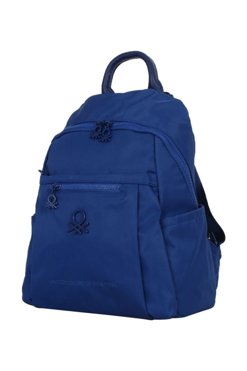 Benetton Metal Logolu Kadın Sırt Çantası Lacivert