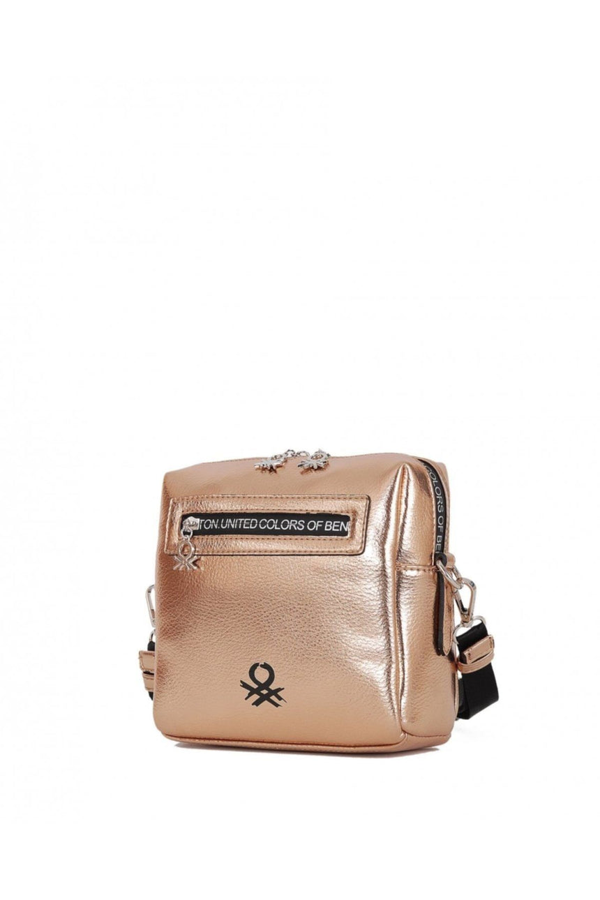 Benetton Fermuar Detaylı Çapraz Askılı Kadın Çantası Rose