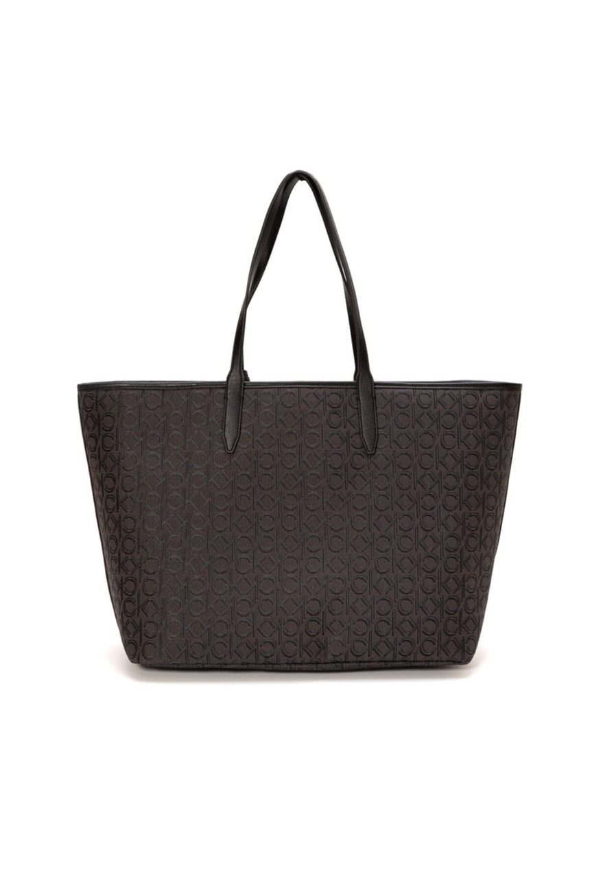 Calvin Klein Kadın Shopper W/ Laptop Pouch Jq Tote Omuz Çantası Black Mono