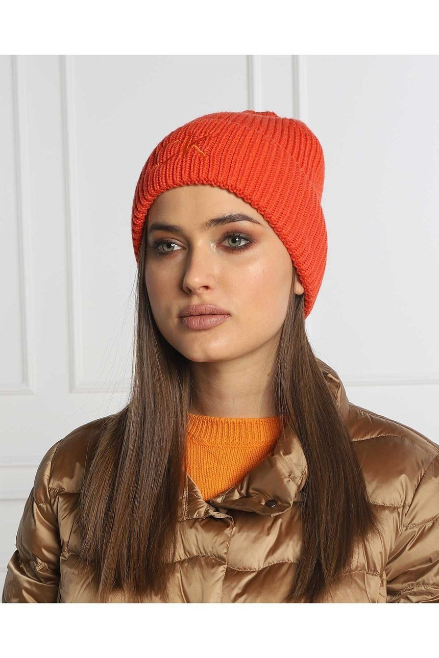 Calvin Klein Essentials Beanie Kadın Bere Orange