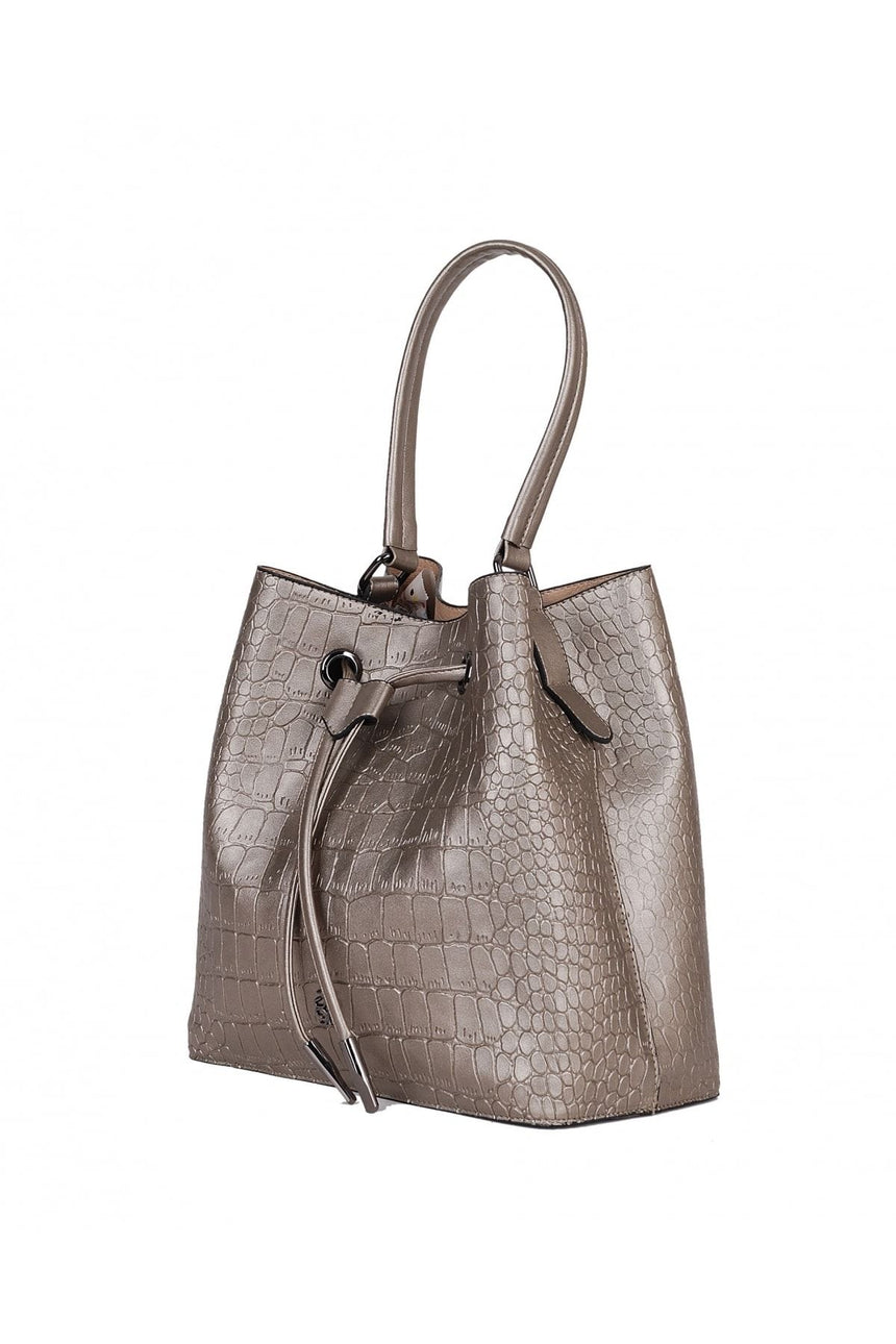 Krokodil Yüzey Günlük Kadın El Çantası Lacivert