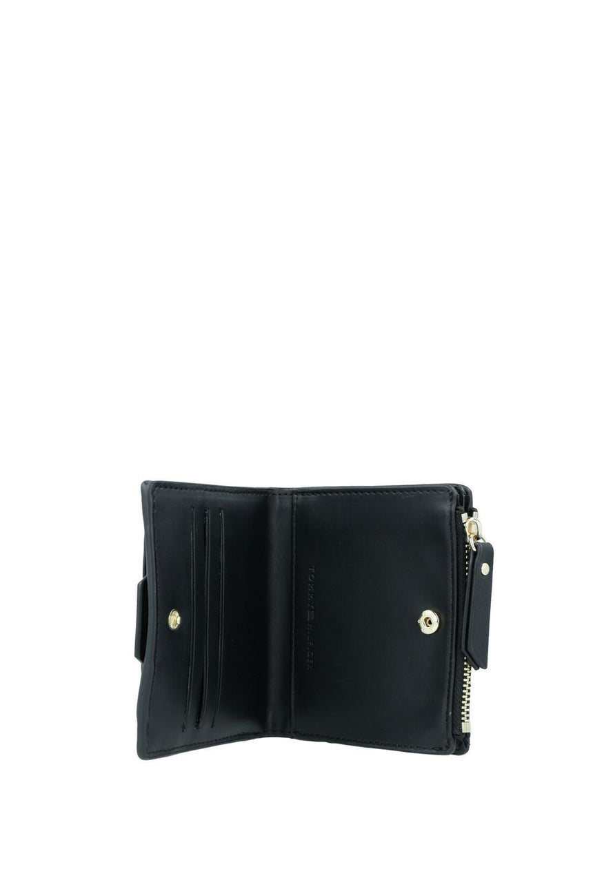 Tommy Hilfiger Th Seasonal Med Slim Wallet Kadın Cüzdanı Black