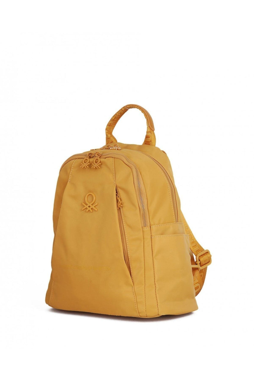 Benetton Çok Bölmeli Kadın Sırt Çantası Hardal