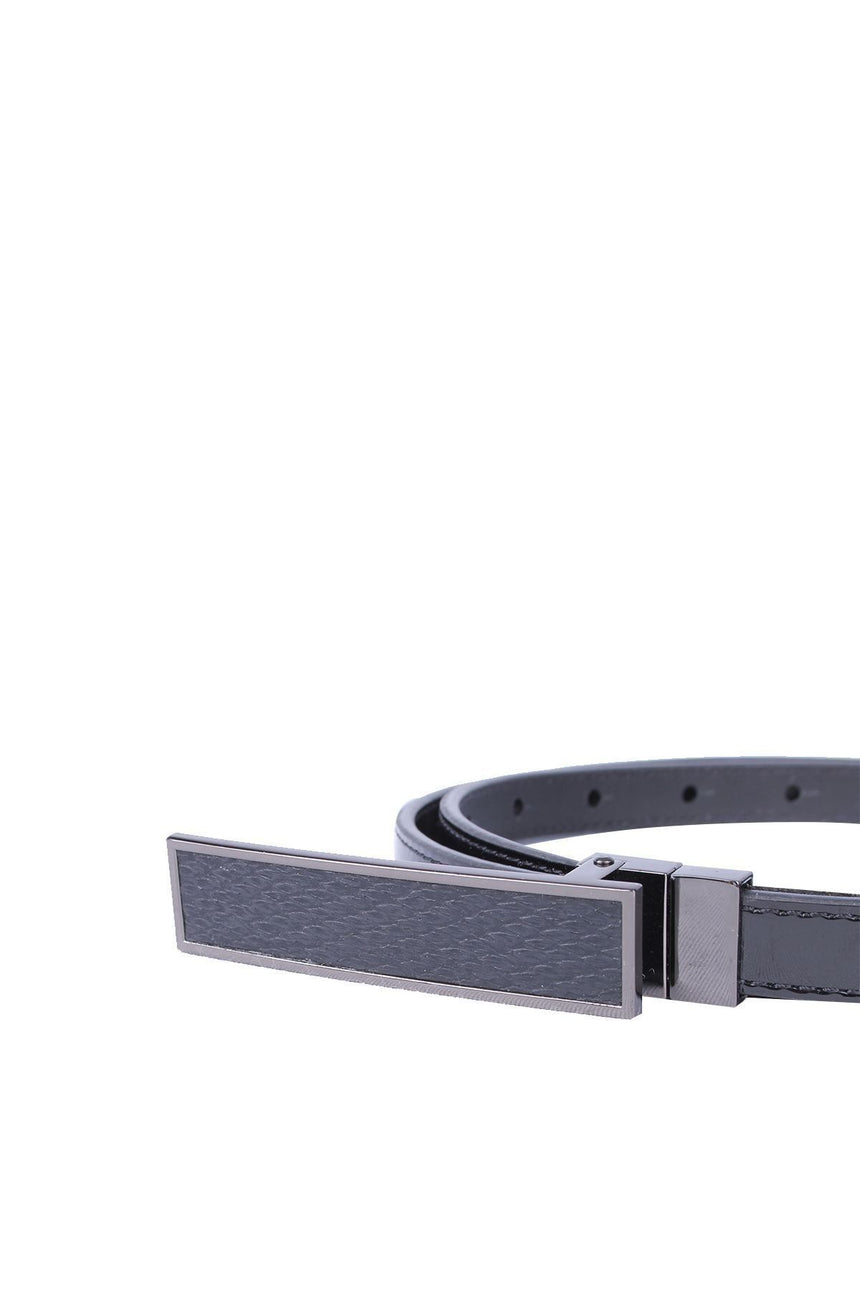 Calvin Klein Enamel Plaque 85 cm Kadın Kemer Black / Dusted Ivory