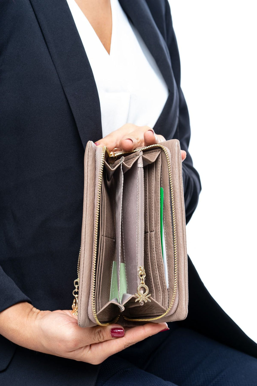 Benetton Retro Medium Kadın Cüzdanı Vizon