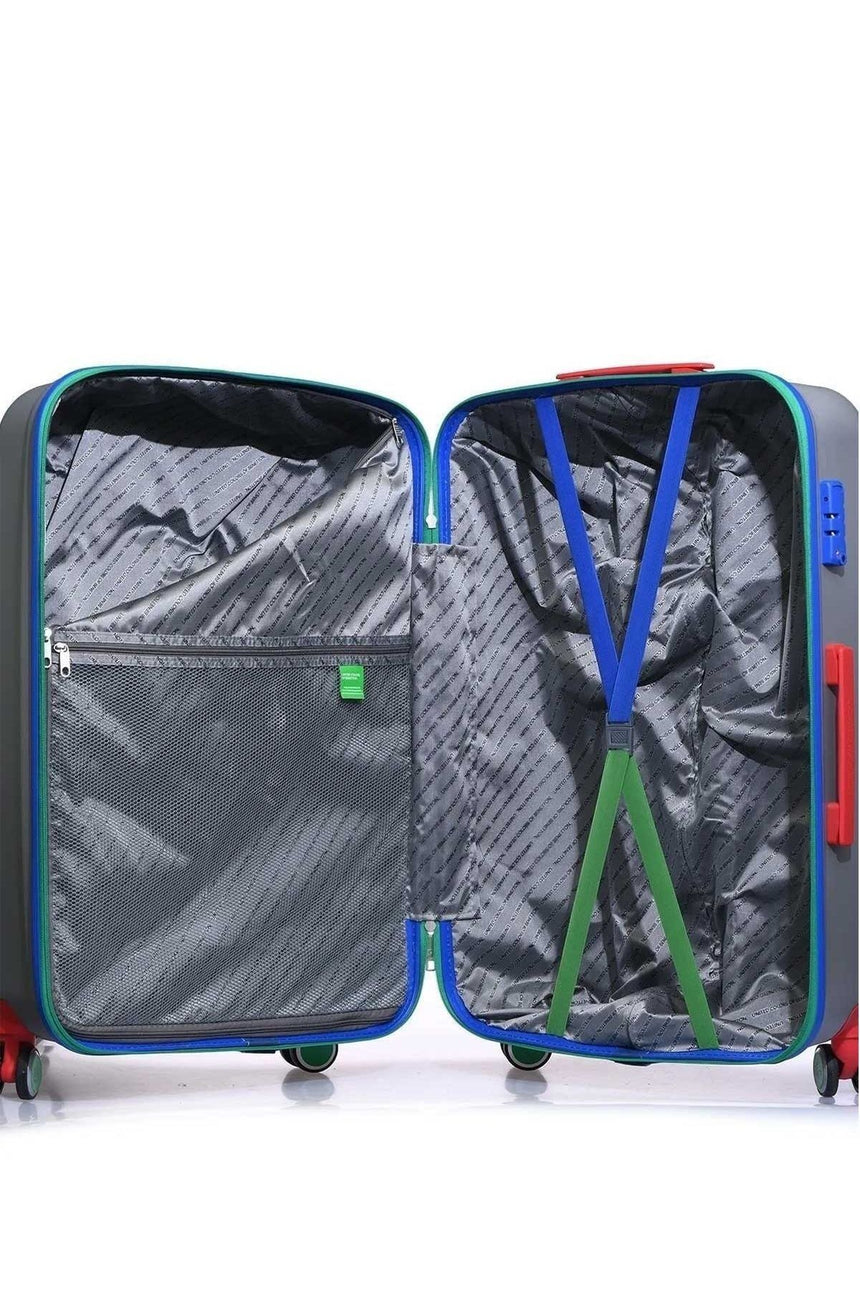 Benetton Büyük Boy 70 Cm Valiz Gri