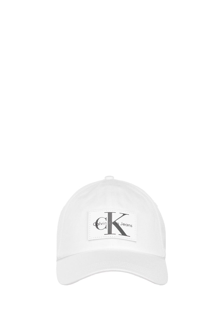 Calvin Klein J Re-İssue Leather Patch Baseball Cap W Şapka White