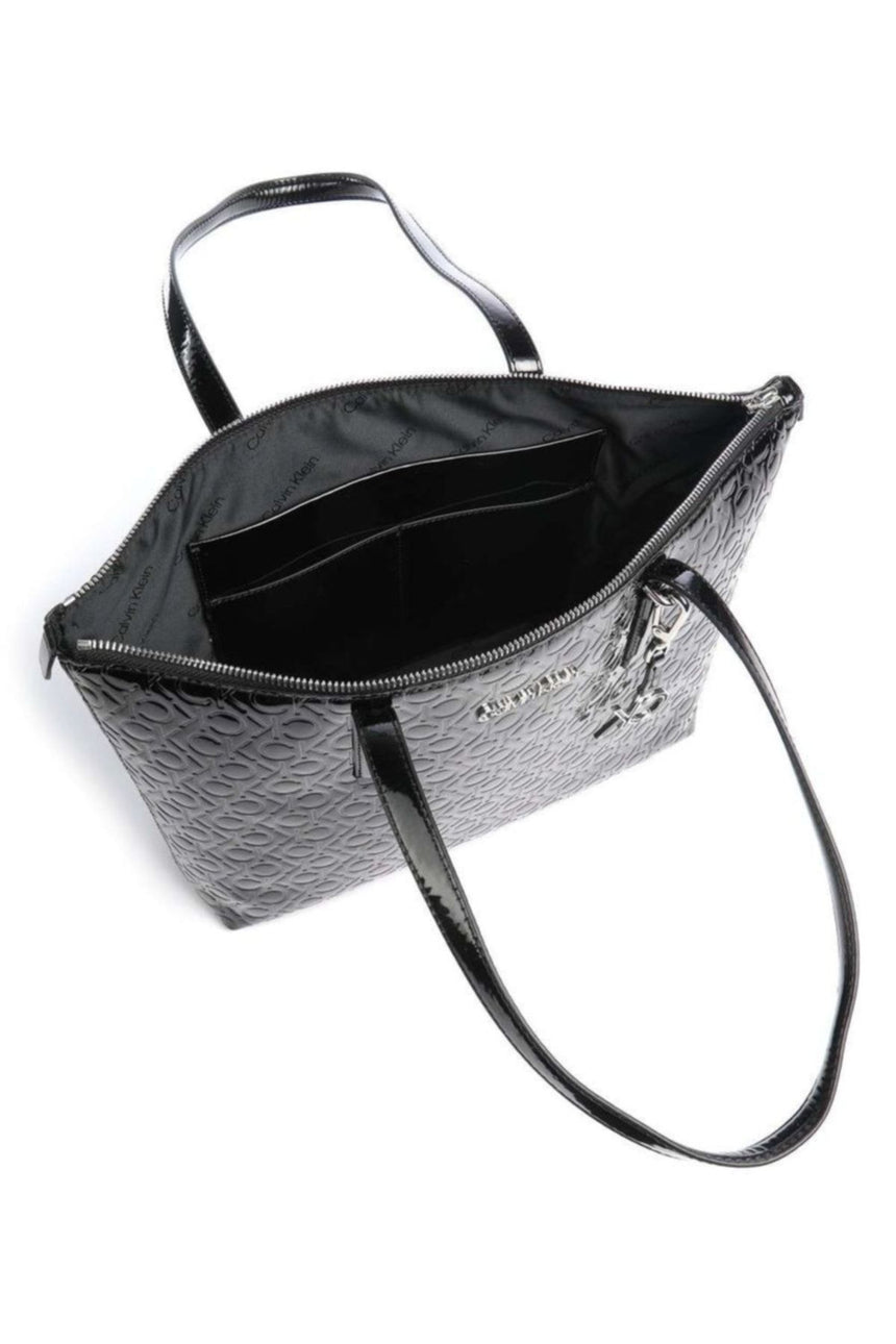 Calvin Klein Kadın Must Shopper Em Monogram Omuz Çantası Black