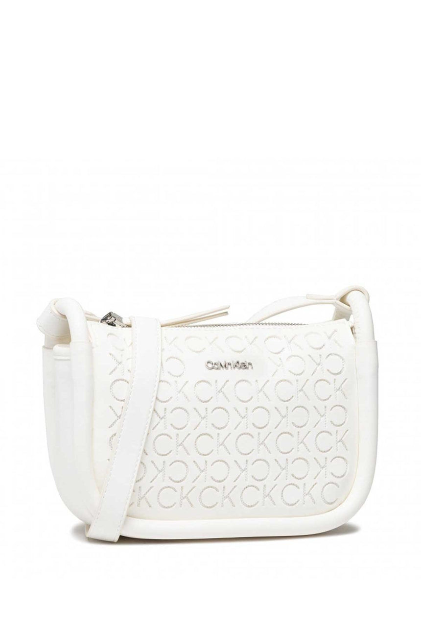 Calvin Klein Calvin Resort Shoulder Bag Mesh Kadın Omuz Çantası Ck White