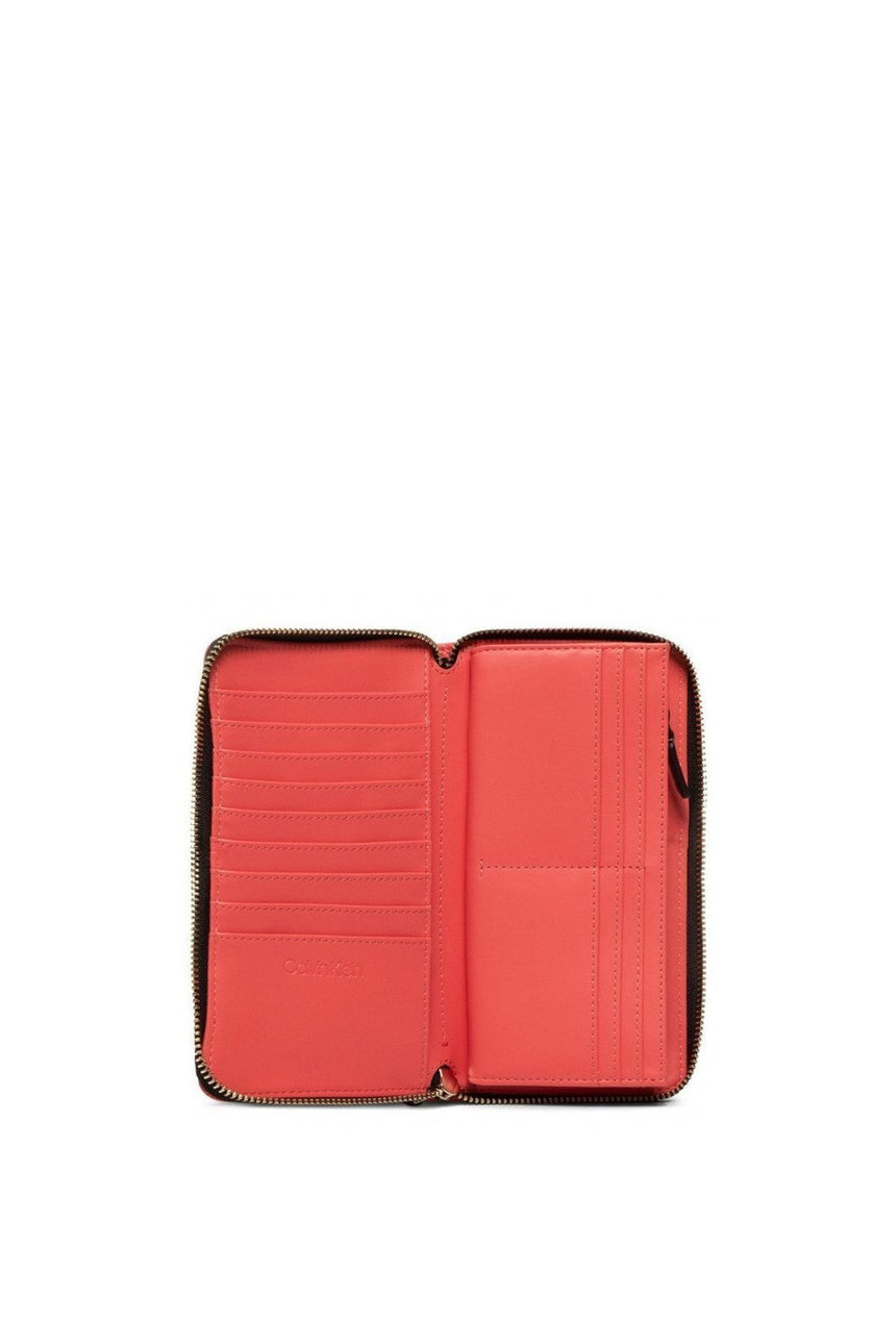 Calvin Klein Neat Ziparound XL Kadın Cüzdanı Coral