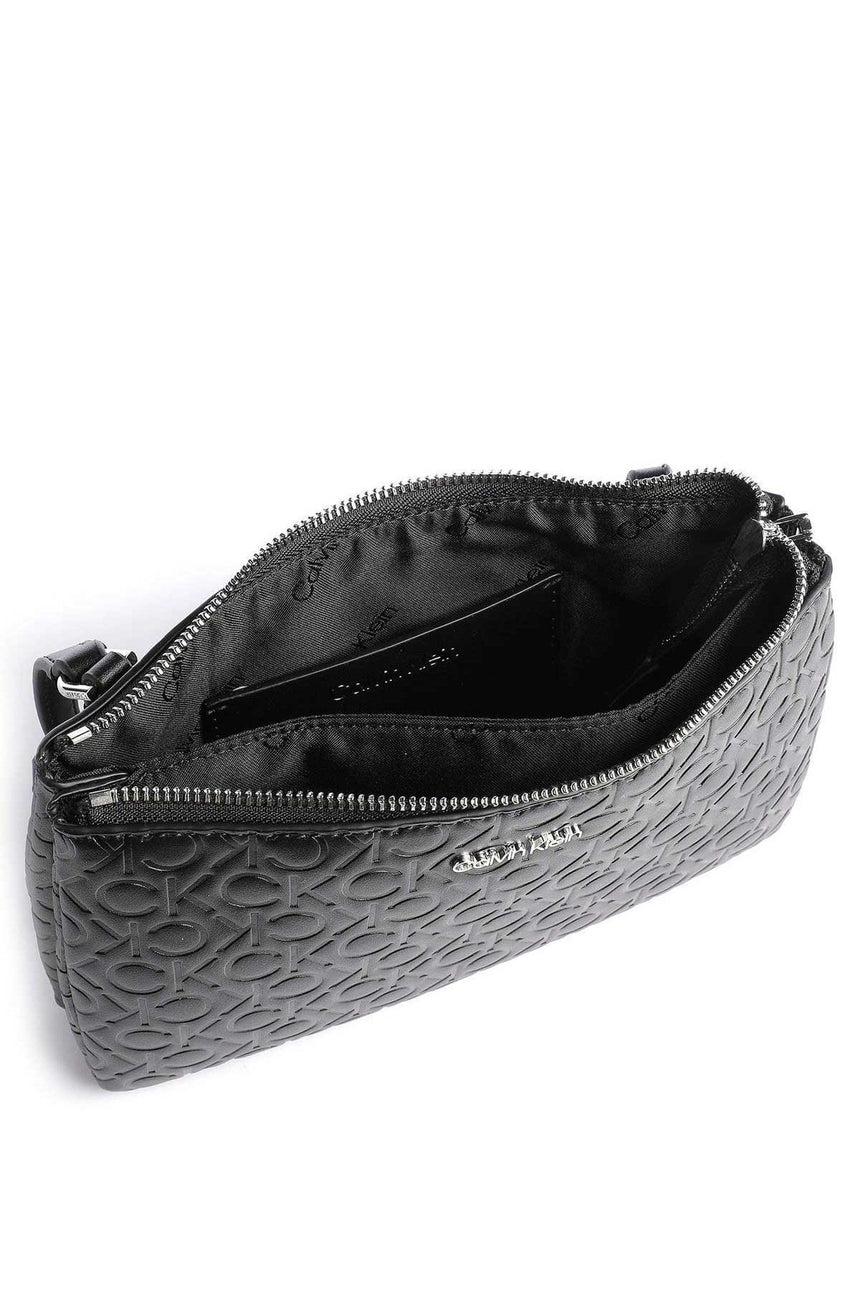 Calvin Klein Must Dbl Crossbody Çapraz Askılı Kadın Çantası CK Black