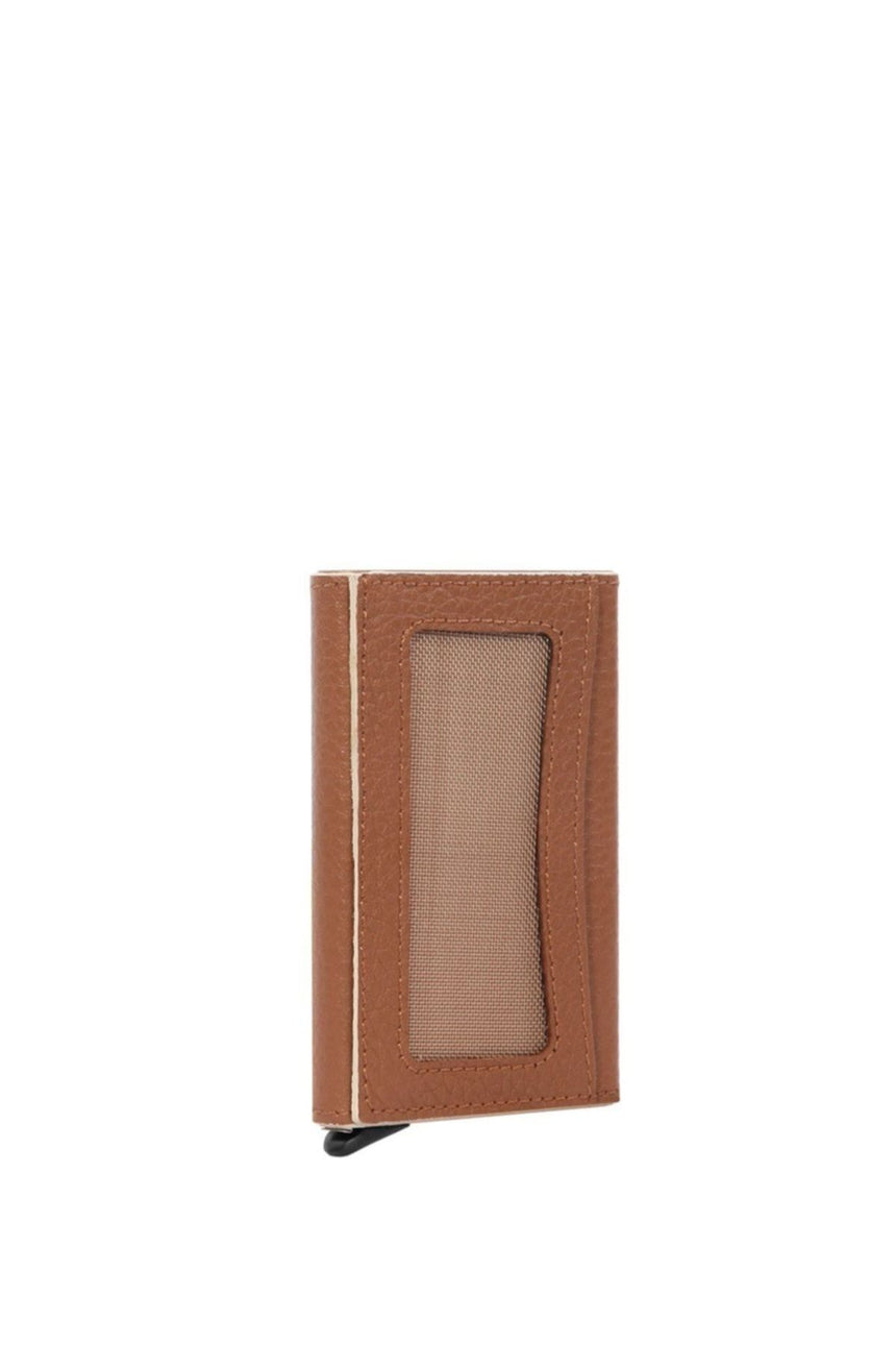Cengiz Pakel Mekanik Kart Yuvalı Portföy Taba - Bej