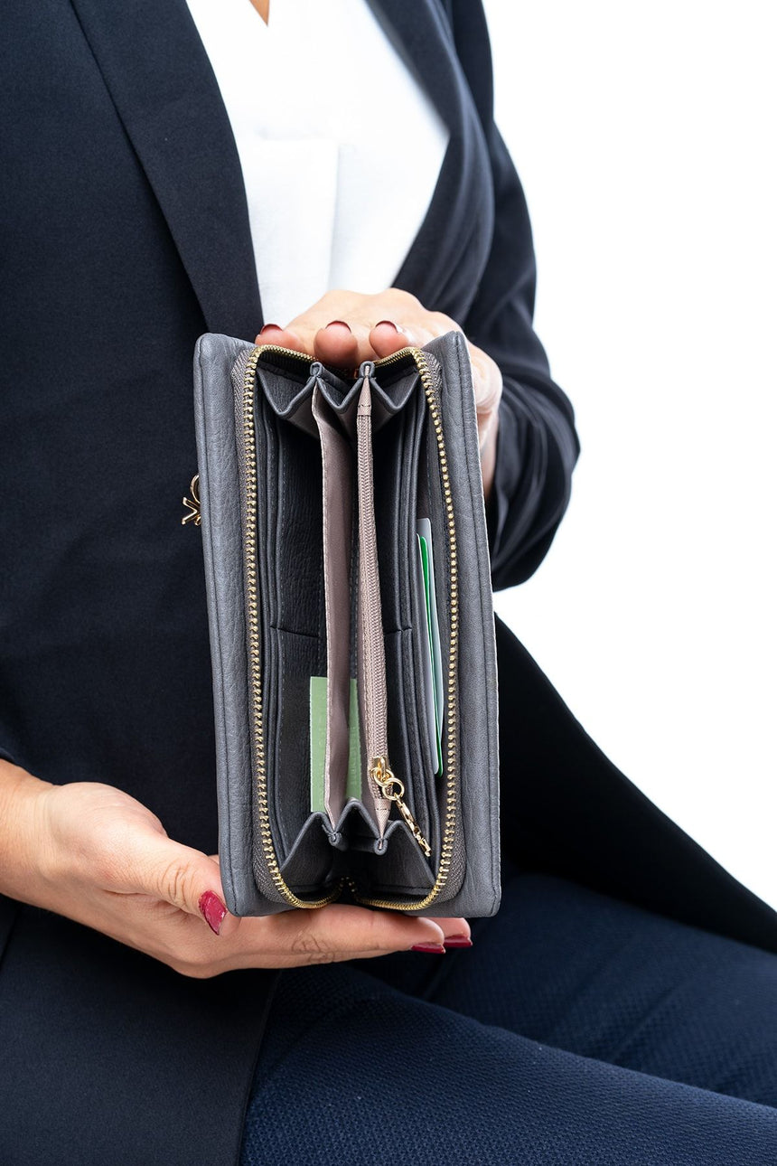 Benetton Retro Medium Kadın Cüzdanı Gri