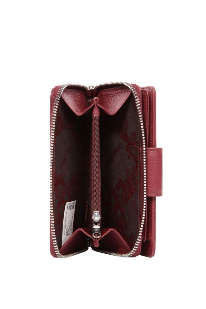 Cengiz Pakel Çok Gözlü Kadın Cüzdanı Bordo