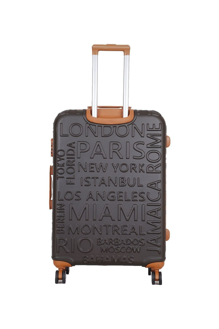 ÇÇS City Name Büyük Boy Valiz Kahve