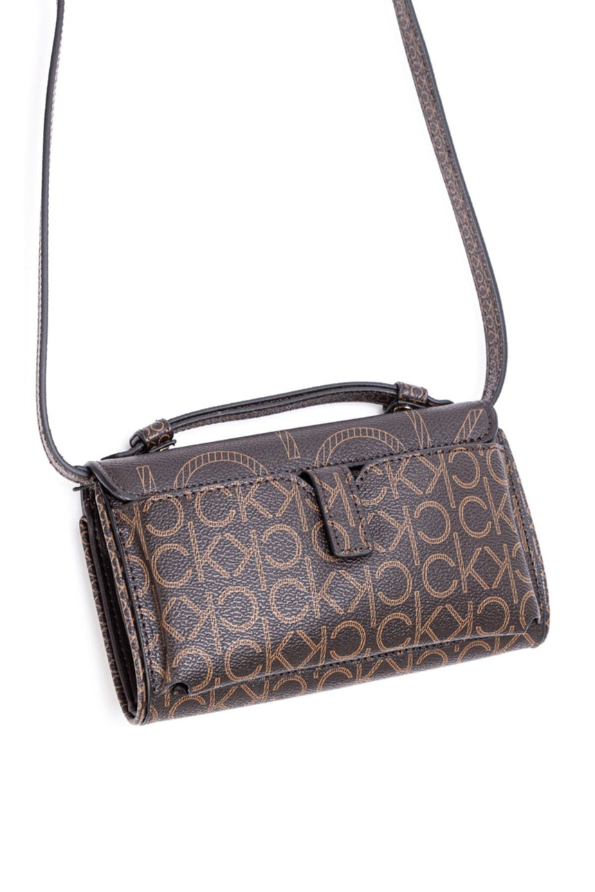 Calvin Klein Mono Scale Çapraz Askılı Kadın Çantası Brown Mono