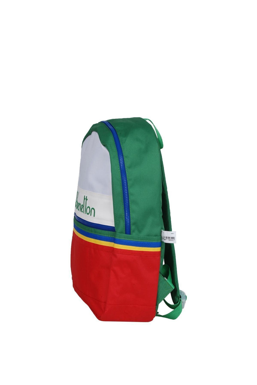 Benetton Ön Bölmeli Sırt Çantası Kırmızı - Yeşil