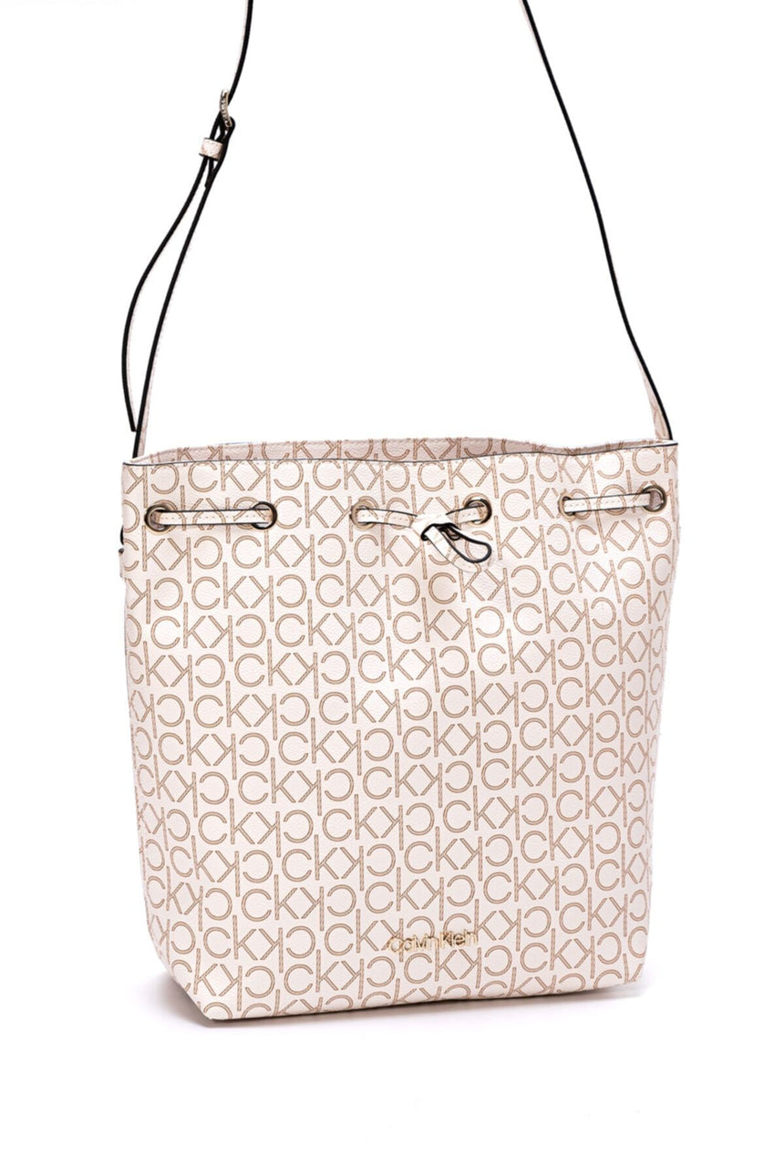 Calvin Klein Mono Drawstring Md Kadın Kol Çantası Birch Mono