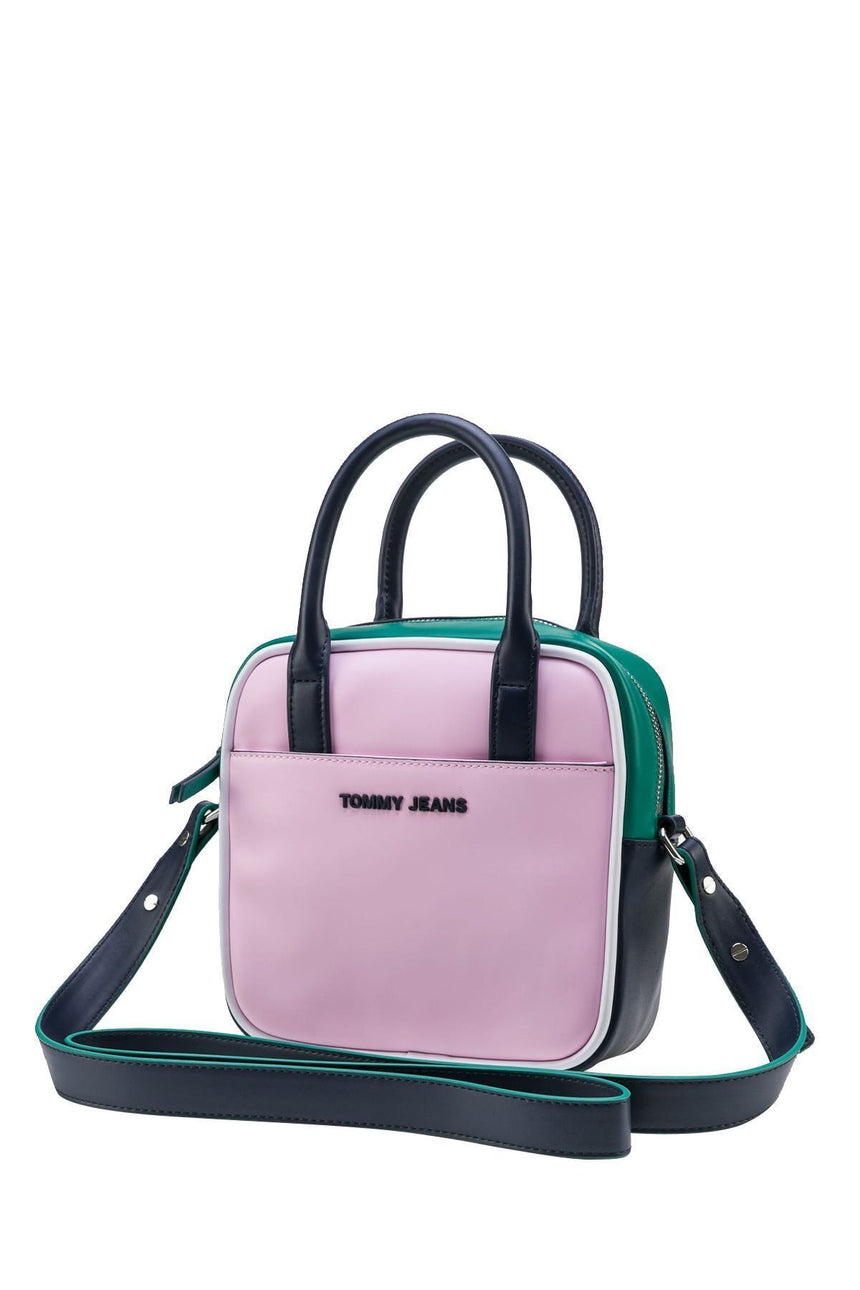 Tommy Hilfiger TJW Femme Pu Satchel Kadın El Çantası Pink Green