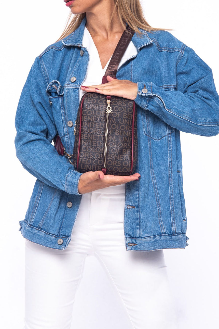 Benetton Casual Kadın Body Bag Kahve - Bordo