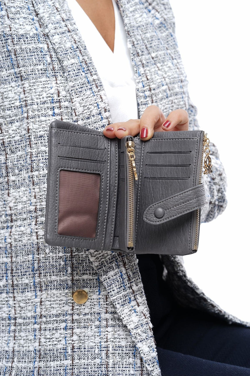 Benetton Vintage Small Kadın Cüzdanı Gri