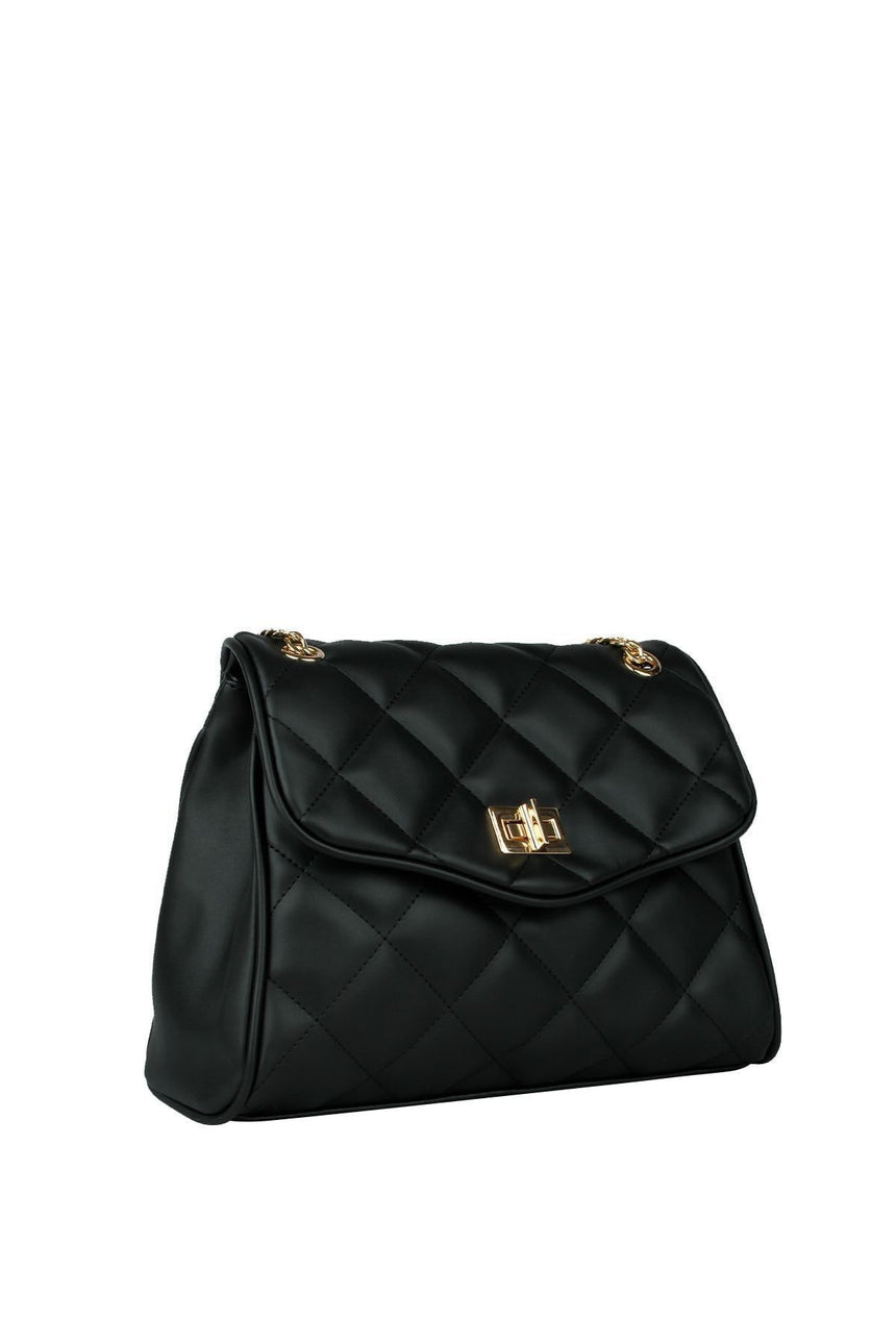 Axpe Gold Zincir Detaylı Kadın Omuz Çantası Siyah