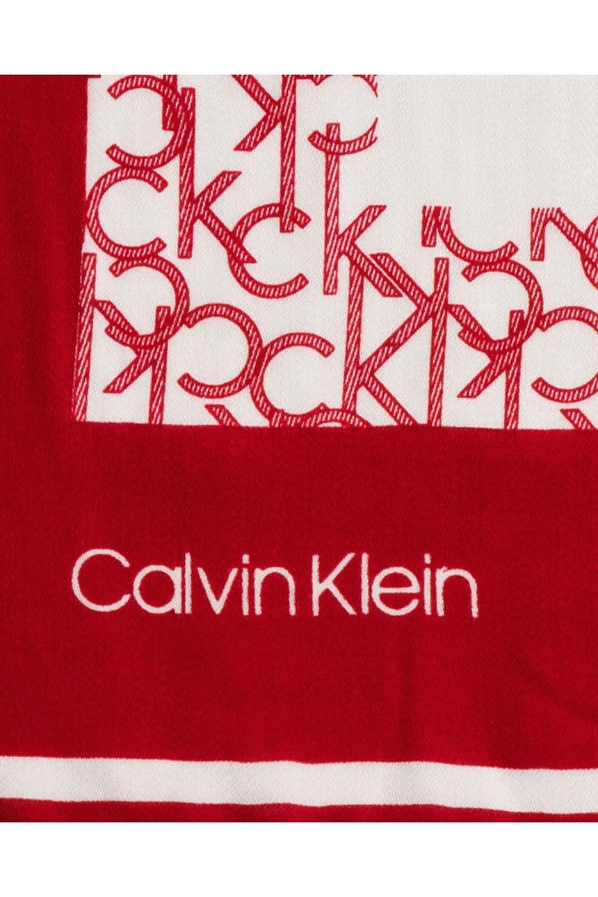 Calvin Klein Geo Quilt Şal Lipstick Red
