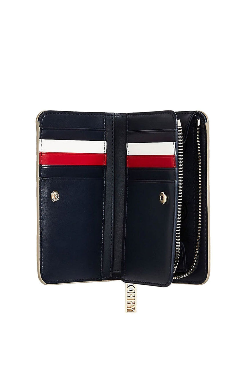 Tommy Hilfiger Iconic Tommy Med Half Za Mono Kadın Cüzdanı Stone Monogram