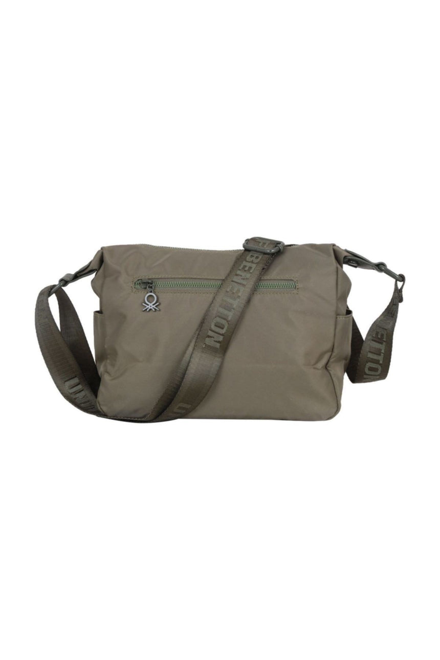 Benetton Çok Gözlü Çapraz Askılı Kadın Çantası Haki