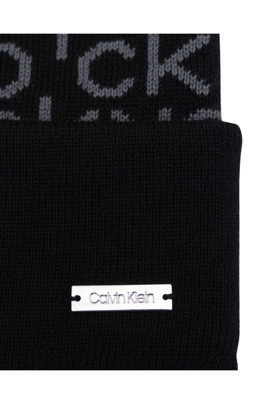 Calvin Klein Erkek Atkı Ve Bere Takımı Black
