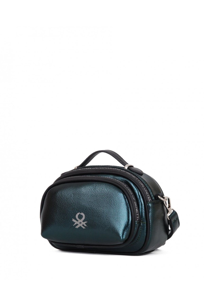 Benetton Çok Bölmeli Çapraz Askılı Kadın Çantası Siyah